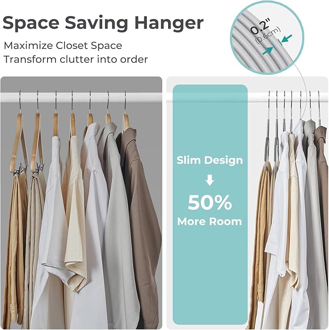 HOUSE DAY Plastic Hangers 100 Pack, Heavy Duty Hanger - Image 5
