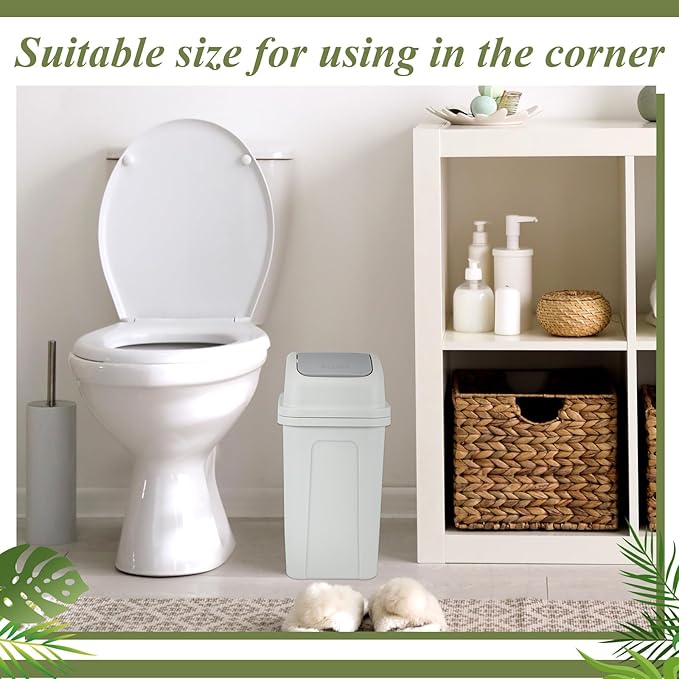 Sumind 2 Pcs 2.6 Gallon Bathroom Trash Can - Image 5