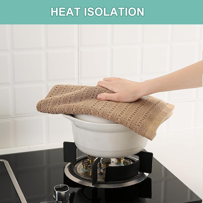 SALAS Kitchen Dish Towels, Bulk Cotton Kitchen Hand Towels, 390 GMS Plaid Dish - Image 6