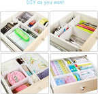 Onerbuy 8pcs Adjustable Grid Drawer Dividers DIY Plastic Closet Separator Tidy - Image 9