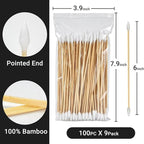 500/1000 Count 6'' Long Round/Pointed Cotton Swabs Durable Stem, Lint- Free Gun - Image 7