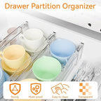 Yieach 8 Pack 3.2 Inch Shallow Acrylic Drawer Dividers - Image 9