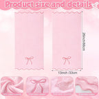 2 Pcs Pink Scalloped Hand Towels - Image 2