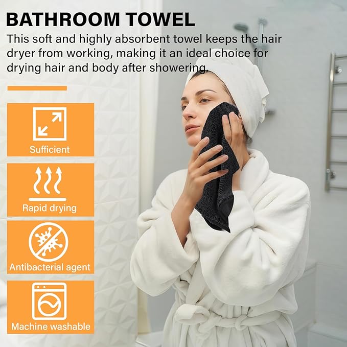Shiny Cleaning Cloths, Shower Doors Drying Towels, 12 * 10in Streak Free Glass - Image 7