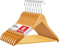 Wooden Hangers 8 Pack, Heavy Duty Wood Hangers by Zenowick
