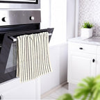 Jacquotha Black and White Striped Hand Towels - Image 2