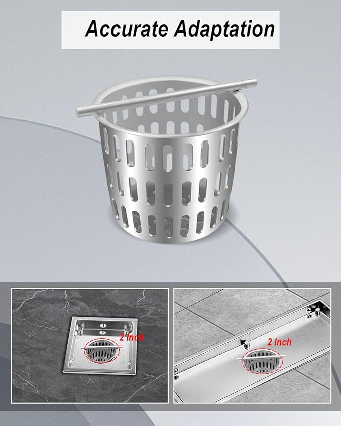 2Pcs 2 Inch Hair and Debris Strainer, Shower Drain Strainer - Image 2