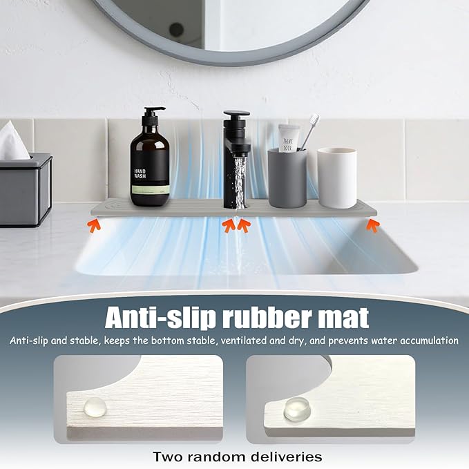 Stargaz Faucet Mat For Kitchen Sink，Sink stone quick dry around faucet - Image 8