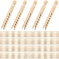 Zubebe 200 Pack Wooden Clothespins 4.3 Inch Vintage Dolly Clothes Pegs Wood by Zubebe