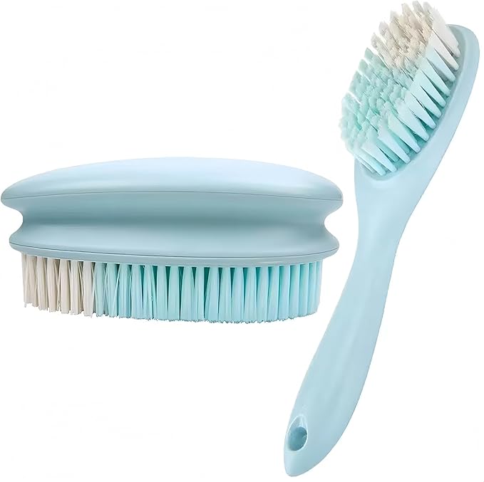 2 Pack Soft Bristle Cleaning Scrub Brush Laundry Brush Scrubber Brush by Ganganmax