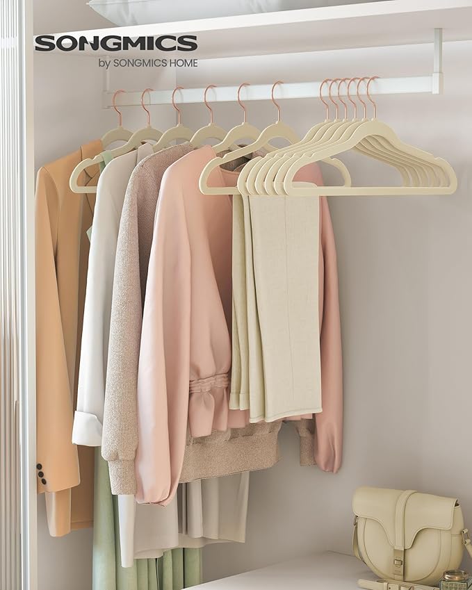 SONGMICS Slim Velvet Hangers, Non-Slip Clothes Hangers - Image 2