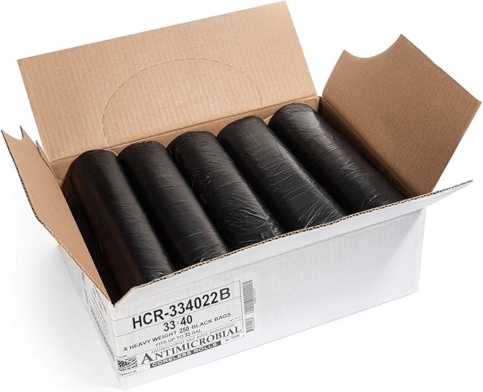 Aluf Plastics High Density Trash Bags, 33 Gallon, 22 Micron, - Image 2