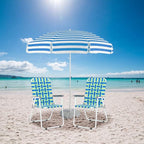 VINGLI Patio Lawn Webbed Folding Chairs Set of 4, Outdoor Beach Chair Portable Dining Chair for ir for Outdoor Yard, Garden(Blue, Classic) - Image 2