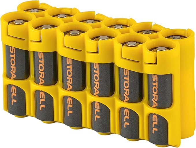 Storacell by Powerpax AA Battery Storage Caddy, Holds 12 Batteries by Storacell