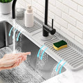 24'' Folding Faucet Mat for Kitchen Sink Splash Guard Kitchen Sink Faucet Mat by Snoquir