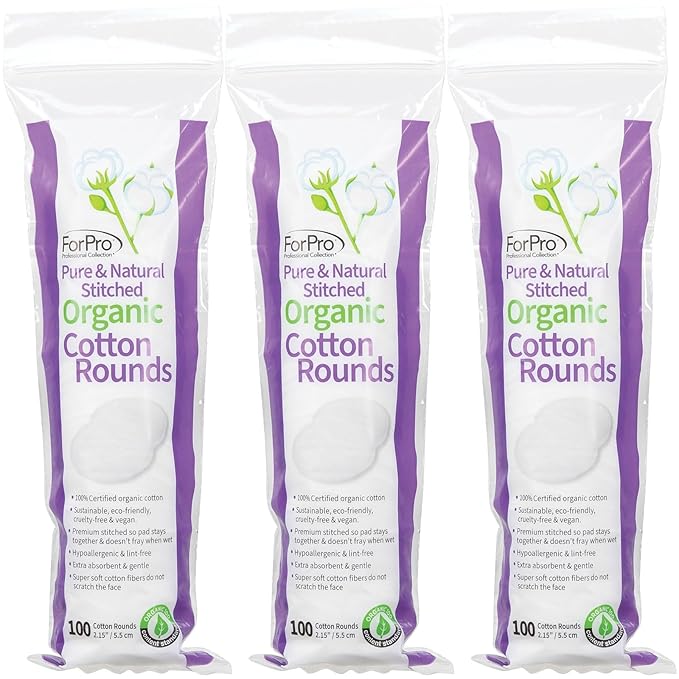 ForPro Pure & Natural Stitched Organic Cotton Rounds by ForProProfessionalCollection