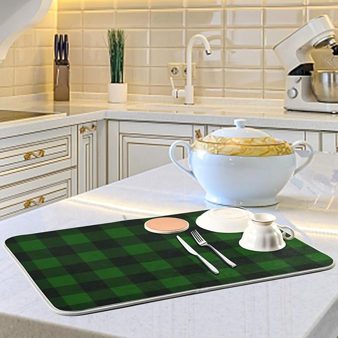 Super Absorbent Dish Drying Mat, Microfiber Fast-Drying Dish Mat, Kitchen Dish - Image 6