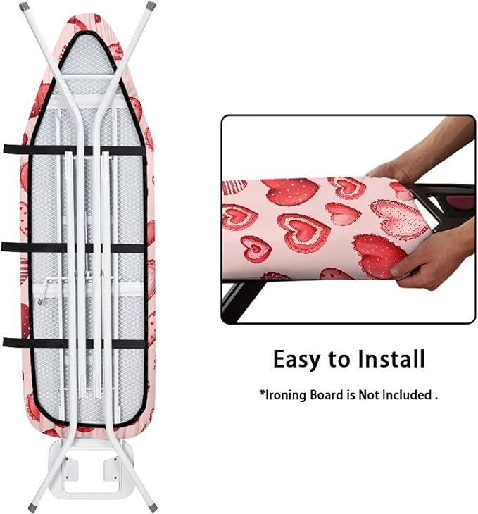 Love Ironing Board Cover 15″x54″ Valentines Day Ironing Pad Covers Padding - Image 4