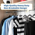 Smartor Premium 14 Inch Kids Hangers 50 Pack, Non Slip, Space Saving Felt - Image 9