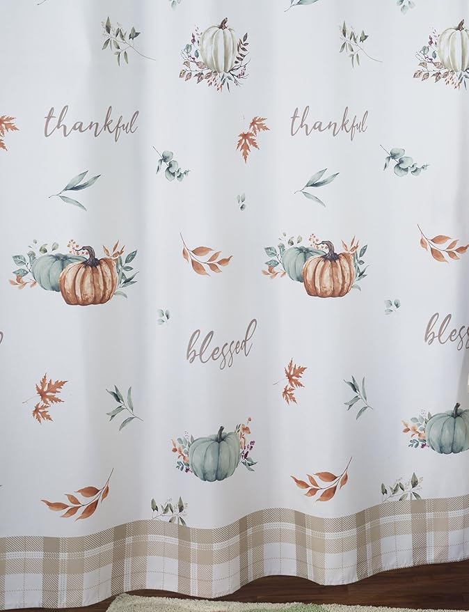 Avanti Linens - Fabric Shower Curtain, Fall Inspired Bathroom Decor - Image 2