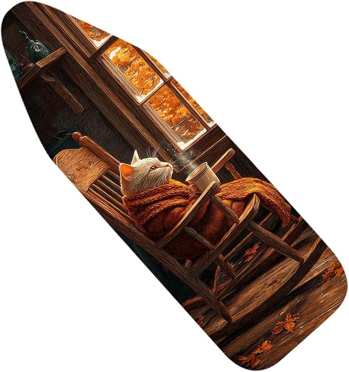 Nuxovilar Cat in Rocking Chair Pattern Ironing Board Cover, 15 * 54inch by Nuxovilar