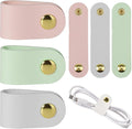 6pcs Leather Cord Organizer Reusable Cable Straps PU Leather Cable Organizer by salbsever