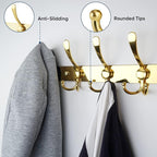 TICONN Wall Mounted Coat Rack, Five Heavy Duty Tri Hooks All Metal Construction - Image 4