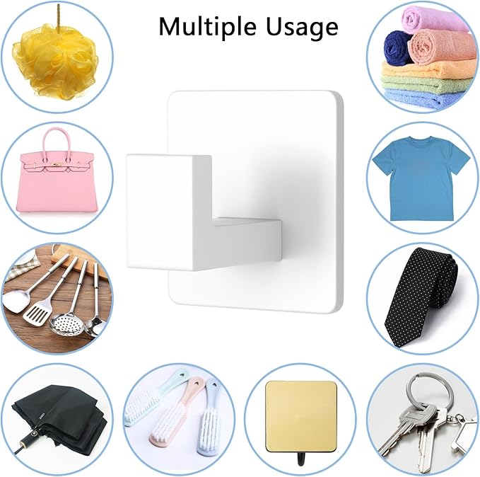 VAEHOLD Wall Towel Hooks, Heavy Duty Sticky Holder Waterproof Towel Hooks - Image 7