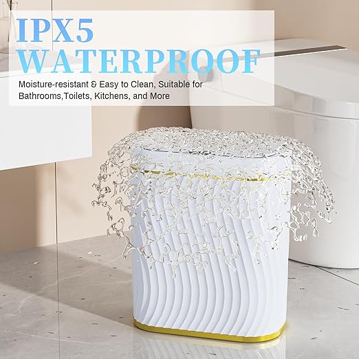Bathroom Small Trash Can with Automatic Touchless Lid, 2.6 Gallon Smart Garbage - Image 5
