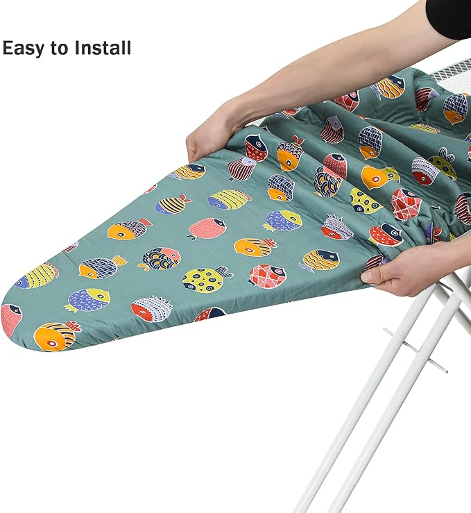 Ironing Board Cover and Pad Standard Size 15" x 54", 3 Pairs of Hook and Loop - Image 5