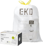EKO 9.3 Gallon / 30–35 Liter Drawstring Trash Bags, Extra-Strong Leak-Resistant by EKO