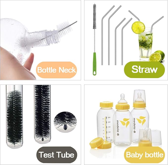 Long Bottle Brush, 17 in Bendable Cleaner Brushes - Image 3