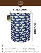 HUNRUNG Laundry Hamper, Large Canvas Fabric Lightweight Storage Basket Toy - Image 2