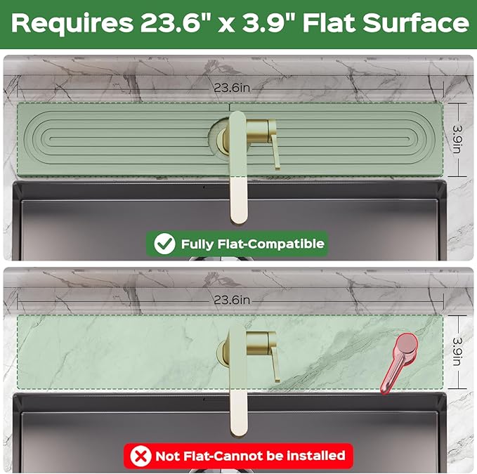 23.6 Inch Stone Faucet Mat for Kitchen Sink Splash Guard - Image 2