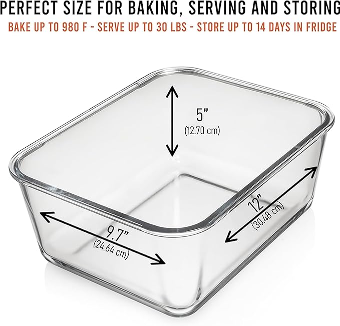6500 ML / 220 oz / 28 Cup LARGE Glass Food Storage Container - Image 3
