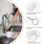 8 Pcs Bottle and Straw Cleaner, Long Deep Nylon Brush - Image 5