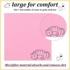 Sinmoe 20 Pcs Microfiber Cleaning Cloth Cute Kitty Cat Design Microfiber Cloth - Image 4