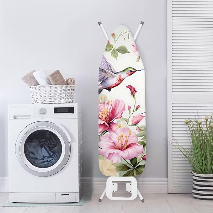 ZDCUSTOM Flower Hummingbird Ironing Board Cover Iron Board Cover Large Fits All - Image 3