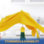 BOOMJOY Rubber Cleaning Gloves, Heavy Duty Dishwashing Gloves, Reusable Medium - Image 6