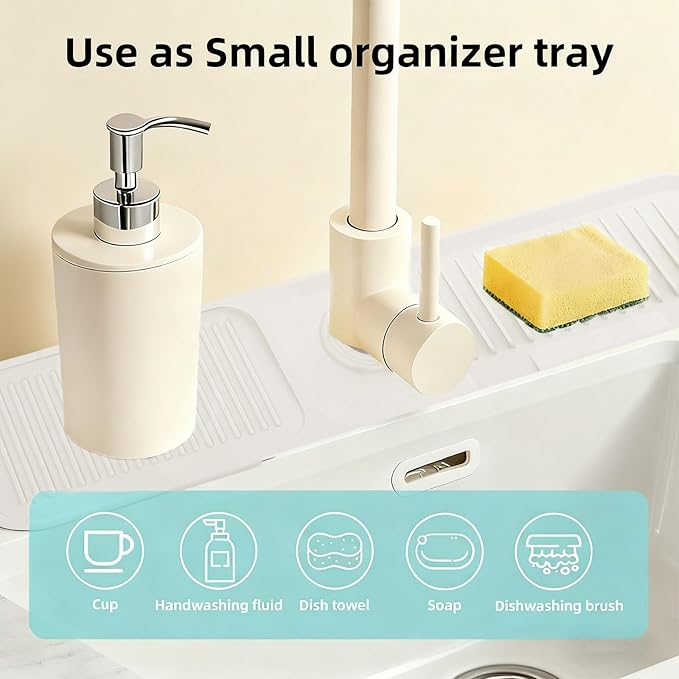 24 Inch Longer Faucet Mat, kitchen sink splash guard-Kitchen Sink Faucet Mat - Image 5