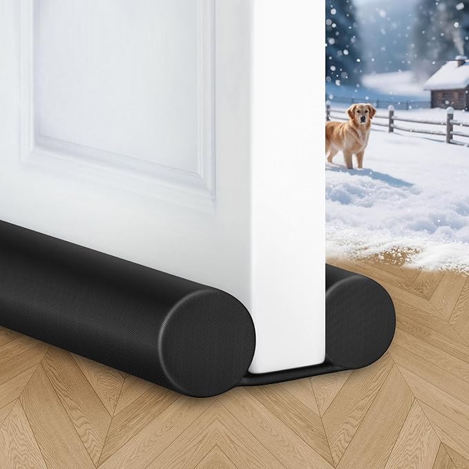 MAXTID Under Door Draft Stopper 36 Inches Black Door Bottom Seal Strip Weather by MAXTID