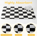 Checkered Dish Drying Mat 24" x 16" - Image 6