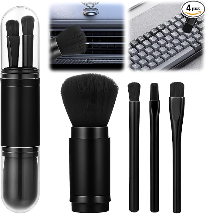 4 Pack Exquisite Duster Brush Kit, Mini Keyboard Cleaning Brushes Kit Model by Unknown