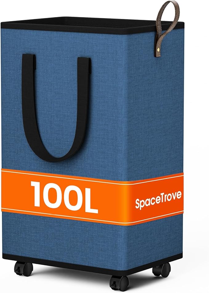 Laundry Basket with Wheels, Collapsible Laundry Baskets, Laundry Hamper with by Unknown