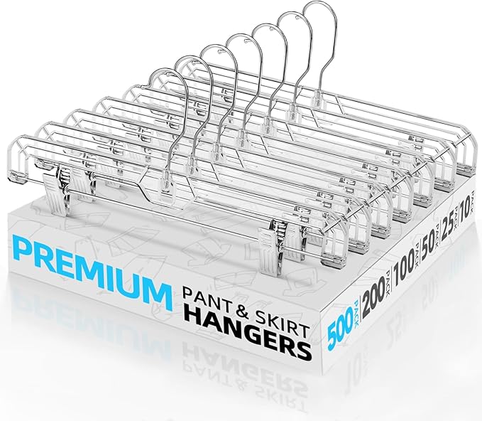 HOUSE DAY Bulk Clear Pants Hangers by HOUSEDAY