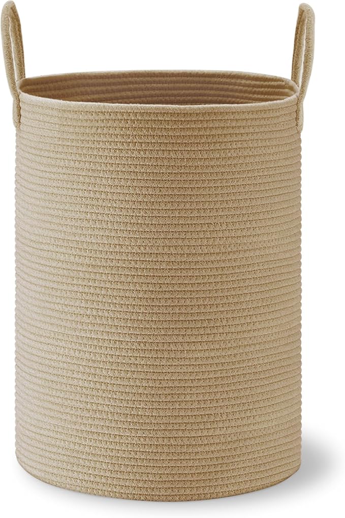 VIPOSCO Large Laundry Hamper, Tall Woven Rope Storage Basket - Image 8
