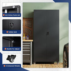 Yizosh Metal Garage Storage Cabinet with Locking Doors and Adjustable Shelves,- 75" Rolling Steel Tool Cabinet for Home Office,Garage,Warehouse - Image 4