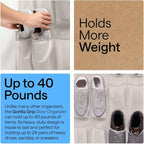 GORILLA GRIP Over the Door Shoe Organizer, 24 Large Breathable Mesh Pockets - Image 3
