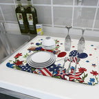 Star Floral Patriotic 4th of July Dish Drying Pad 18 x 24 Inch - Image 6