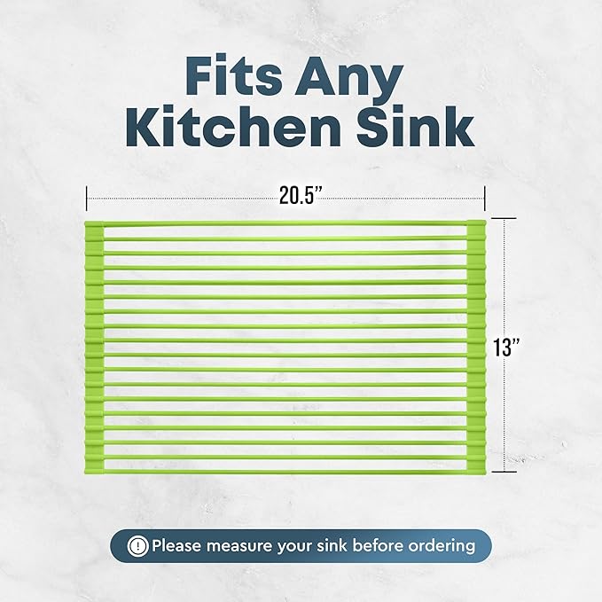 Zulay Kitchen Large Roll Up Dish Drying Rack - Image 3